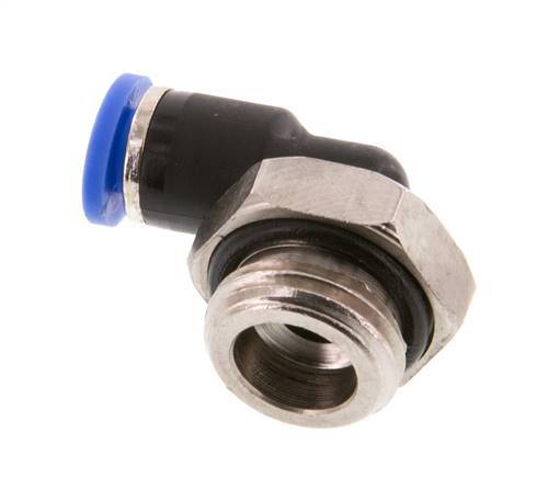 Racor de 4mm x G1/4'' 90deg con rosca macho latón/PA 66 NBR manguito corto giratorio [2 piezas]