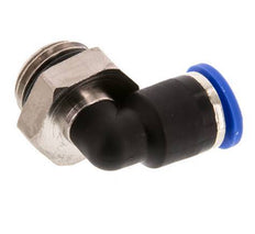 Racor de 6mm x G1/4'' 90deg con rosca macho Latón/PA 66 NBR Manguito corto giratorio [2 piezas]