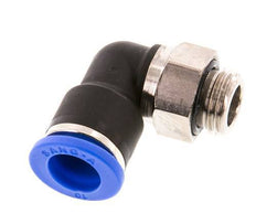 10mm x G1/4'' 90deg Elbow Push-in Fitting with Male Threads Brass/PA 66 NBR Short Sleeve Rotatable [2 Pieces]