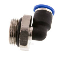 Racor de 6mm x G3/8'' 90deg con rosca macho Latón/PA 66 NBR Manguito corto giratorio [2 piezas]