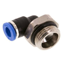 Racor de 6mm x G3/8'' 90deg con rosca macho Latón/PA 66 NBR Manguito corto giratorio [2 piezas]