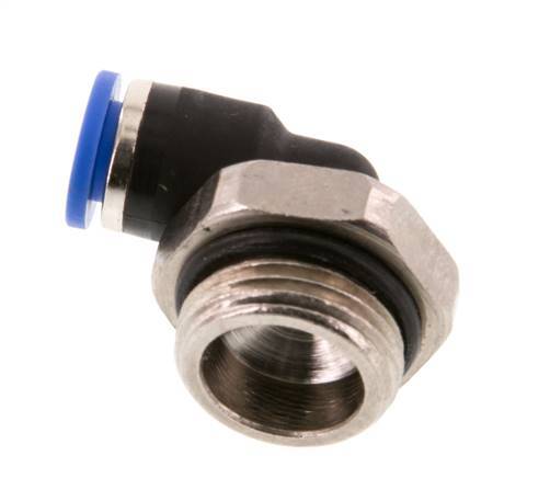 Racor de 6mm x G3/8'' 90deg con rosca macho Latón/PA 66 NBR Manguito corto giratorio [2 piezas]