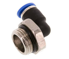 Racor de 6mm x G3/8'' 90deg con rosca macho Latón/PA 66 NBR Manguito corto giratorio [2 piezas]