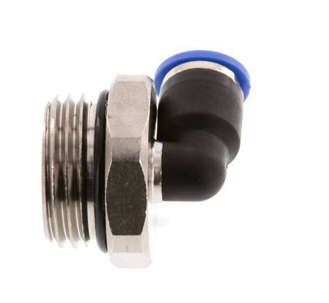 Racor de 6mm x G1/2'' 90deg con rosca macho Latón/PA 66 NBR Manguito corto giratorio [2 piezas]