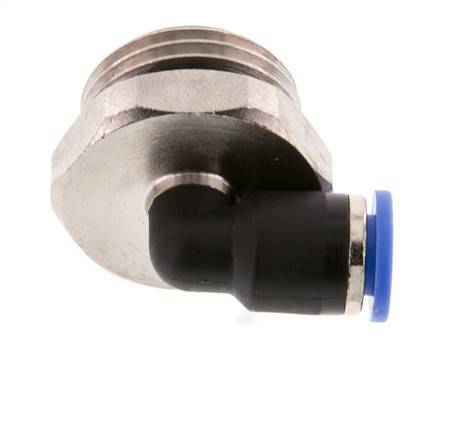 Racor de 6mm x G1/2'' 90deg con rosca macho Latón/PA 66 NBR Manguito corto giratorio [2 piezas]