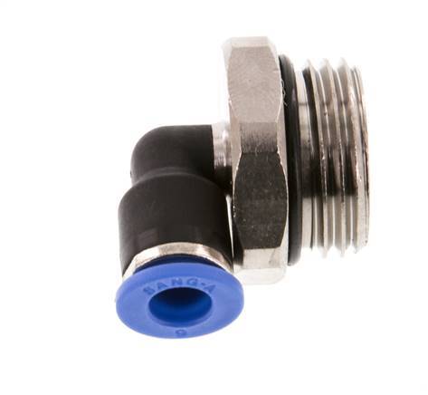 Racor de 6mm x G1/2'' 90deg con rosca macho Latón/PA 66 NBR Manguito corto giratorio [2 piezas]