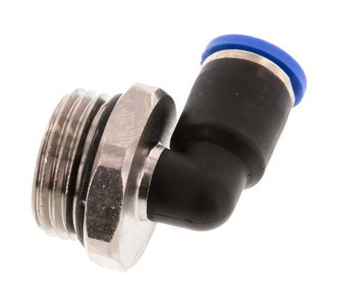 Racor de 8mm x G1/2'' 90deg con rosca macho Latón/PA 66 NBR Manguito corto giratorio [2 piezas]