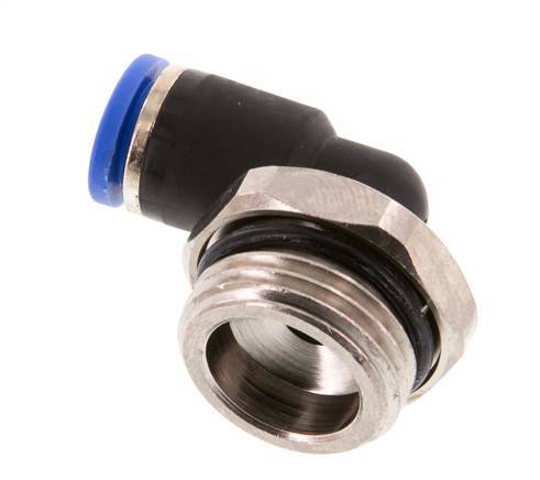 Racor de 8mm x G1/2'' 90deg con rosca macho Latón/PA 66 NBR Manguito corto giratorio [2 piezas]