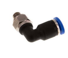 4mm x M 5 90deg Elbow Push-in Fitting with Male Threads Brass/PA 66 NBR Rotatable [2 Pieces]