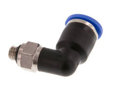 6mm x M 5 90deg Elbow Push-in Fitting with Male Threads Brass/PA 66 NBR Rotatable [2 Pieces]