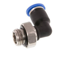 4mm x G1/8'' 90deg Elbow Push-in Fitting with Male Threads Brass/PA 66 NBR Rotatable [2 Pieces]