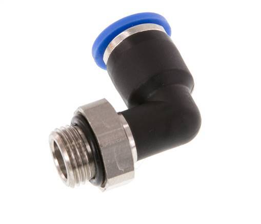6mm x G1/8'' 90deg Elbow Push-in Fitting with Male Threads Brass/PA 66 NBR Rotatable [2 Pieces]