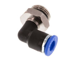 6mm x G1/4'' 90deg Elbow Push-in Fitting with Male Threads Brass/PA 66 NBR Rotatable [2 Pieces]