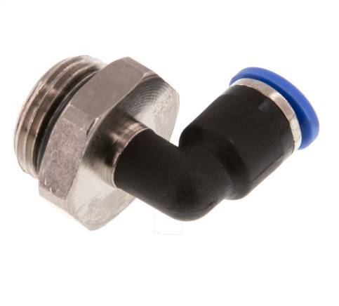 6mm x G3/8'' 90deg Elbow Push-in Fitting with Male Threads Brass/PA 66 NBR Rotatable [2 Pieces]