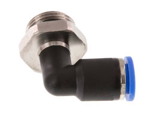 8mm x G3/8'' 90deg Elbow Push-in Fitting with Male Threads Brass/PA 66 NBR Rotatable [2 Pieces]