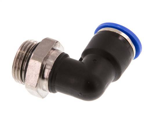 10mm x G3/8'' 90deg Elbow Push-in Fitting with Male Threads Brass/PA 66 NBR Rotatable [2 Pieces]