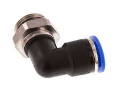 10mm x G3/8'' 90deg Elbow Push-in Fitting with Male Threads Brass/PA 66 NBR Rotatable [2 Pieces]