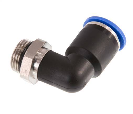 12mm x G3/8'' 90deg Elbow Push-in Fitting with Male Threads Brass/PA 66 NBR Rotatable [2 Pieces]