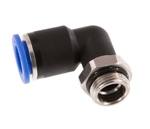 12mm x G3/8'' 90deg Elbow Push-in Fitting with Male Threads Brass/PA 66 NBR Rotatable [2 Pieces]
