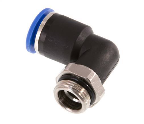 12mm x G3/8'' 90deg Elbow Push-in Fitting with Male Threads Brass/PA 66 NBR Rotatable [2 Pieces]