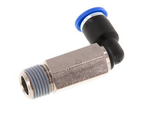 Racor de 4mm x R1/8'' 90deg con rosca macho latón/PA 66 NBR manga larga giratorio [2 piezas]