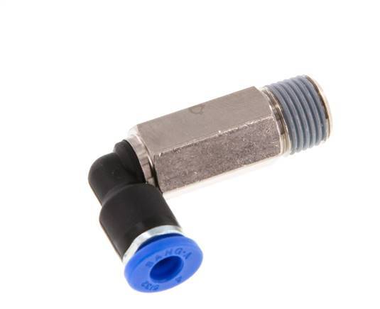 Racor de 4mm x R1/8'' 90deg con rosca macho latón/PA 66 NBR manga larga giratorio [2 piezas]