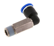 Racor de 6mm x R1/8'' 90deg con rosca macho Latón/PA 66 NBR Manguito largo giratorio [2 piezas]