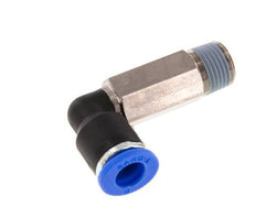 Racor de 6mm x R1/8'' 90deg con rosca macho Latón/PA 66 NBR Manguito largo giratorio [2 piezas]