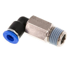 Racor de 6mm x R1/4'' 90deg con rosca macho Latón/PA 66 NBR Manguito largo giratorio [2 piezas]