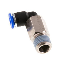 Racor de 6mm x R1/4'' 90deg con rosca macho Latón/PA 66 NBR Manguito largo giratorio [2 piezas]