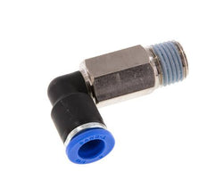 8mm x R1/4'' 90deg Elbow Push-in Fitting with Male Threads Brass/PA 66 NBR Long Sleeve Rotatable [2 Pieces]