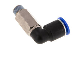 12mm x R1/4'' 90deg Elbow Push-in Fitting with Male Threads Brass/PA 66 NBR Long Sleeve Rotatable