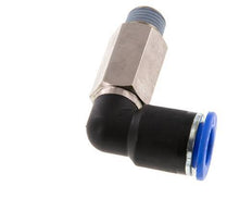 12mm x R1/4'' 90deg Elbow Push-in Fitting with Male Threads Brass/PA 66 NBR Long Sleeve Rotatable