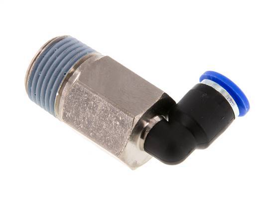Racor de 6mm x R3/8'' 90deg con rosca macho latón/PA 66 NBR manga larga giratorio [2 piezas]