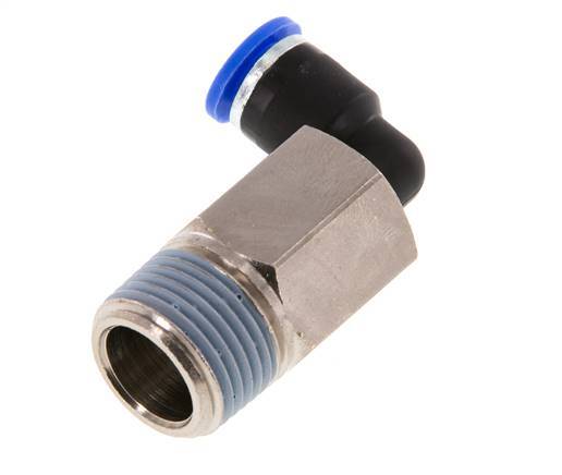 Racor de 6mm x R3/8'' 90deg con rosca macho latón/PA 66 NBR manga larga giratorio [2 piezas]