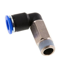 Racor rápido de 90 grados 12mm x R3/8'' con rosca macho Latón/PA 66 NBR de manguito largo giratorio
