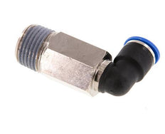 10mm x R1/2'' 90deg Elbow Push-in Fitting with Male Threads Brass/PA 66 NBR Long Sleeve Rotatable