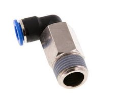 10mm x R1/2'' 90deg Elbow Push-in Fitting with Male Threads Brass/PA 66 NBR Long Sleeve Rotatable