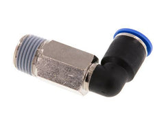 Racor rápido de 90 grados 12mm x R1/2'' con rosca macho Latón/PA 66 NBR de manguito largo giratorio