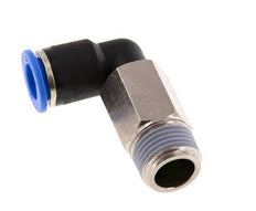 Racor rápido de 90 grados 12mm x R1/2'' con rosca macho Latón/PA 66 NBR de manguito largo giratorio