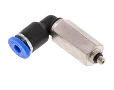 3mm x M 3 90deg Elbow Push-in Fitting with Male Threads Brass/PA 66 NBR Long Sleeve Rotatable [2 Pieces]