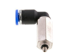 3mm x M 3 90deg Elbow Push-in Fitting with Male Threads Brass/PA 66 NBR Long Sleeve Rotatable [2 Pieces]