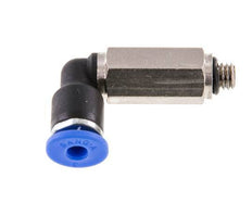 3mm x M 5 90deg Elbow Push-in Fitting with Male Threads Brass/PA 66 NBR Long Sleeve Rotatable [2 Pieces]