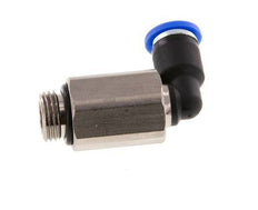 4mm x G1/8'' 90deg Elbow Push-in Fitting with Male Threads Brass/PA 66 NBR Long Sleeve Rotatable [2 Pieces]
