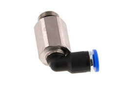 Racor de 4mm x G1/8'' 90deg con rosca macho Latón/PA 66 NBR Manguito largo giratorio [2 piezas]