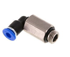 Racor de 4mm x G1/8'' 90deg con rosca macho Latón/PA 66 NBR Manguito largo giratorio [2 piezas]