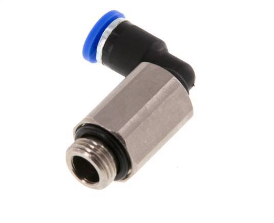 Racor de 4mm x G1/8'' 90deg con rosca macho Latón/PA 66 NBR Manguito largo giratorio [2 piezas]