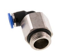 6mm x G3/8'' 90deg Elbow Push-in Fitting with Male Threads Brass/PA 66 NBR Long Sleeve Rotatable [2 Pieces]