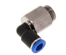 8mm x G3/8'' 90deg Elbow Push-in Fitting with Male Threads Brass/PA 66 NBR Long Sleeve Rotatable [2 Pieces]
