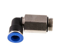 10mm x G3/8'' 90deg Elbow Push-in Fitting with Male Threads Brass/PA 66 NBR Long Sleeve Rotatable [2 Pieces]